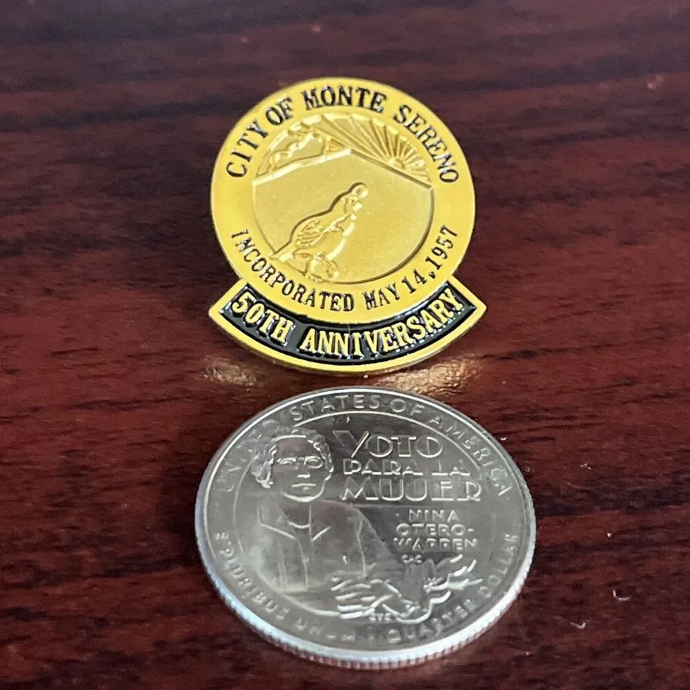 City Of Monte Sereno California 50th Anniversary‎ Lapel Hat Pin